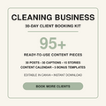 Cleaning Business — 30-Day Client Booking Kit cover